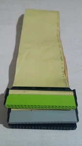 CAVO HARD DISK HDD DVD IDE PATA CABLE GIALLO VERDE 40 PIN 80 poli Ultra ATA 133 - Afbeelding 1 van 4