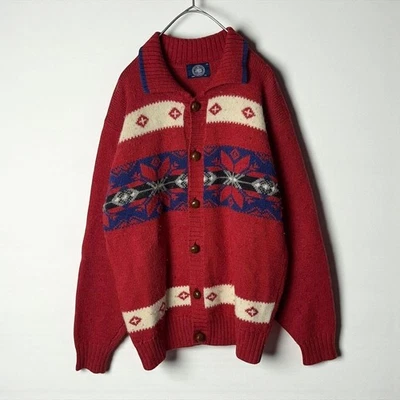 Suéter Cárdigan de Lana J.PRESS Fair Isle M Tejido Nórdico Japón Estilo Vintage Foto 1 de 4