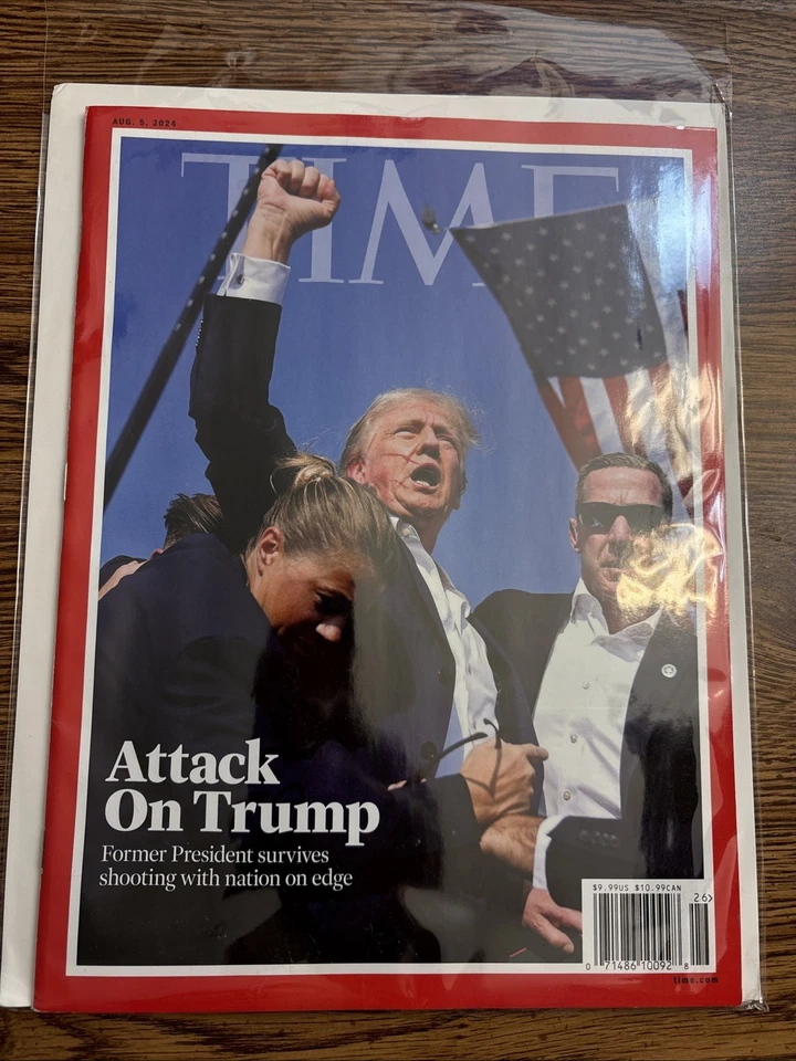 TIME Magazine ATTACK ON TRUMP 8.05.24 COLLECTOR'S EDITION! No UPC Barcode - Image 1 of 1