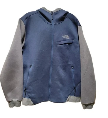 Mens The North Face Thermal 3D Hooded Full Zip Jacket In Blue Gray Size Large  - Image 1 of 4