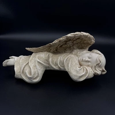 睡天使13英寸聚树脂架坐垫家居装饰雕像 — 第 1/4 张图片