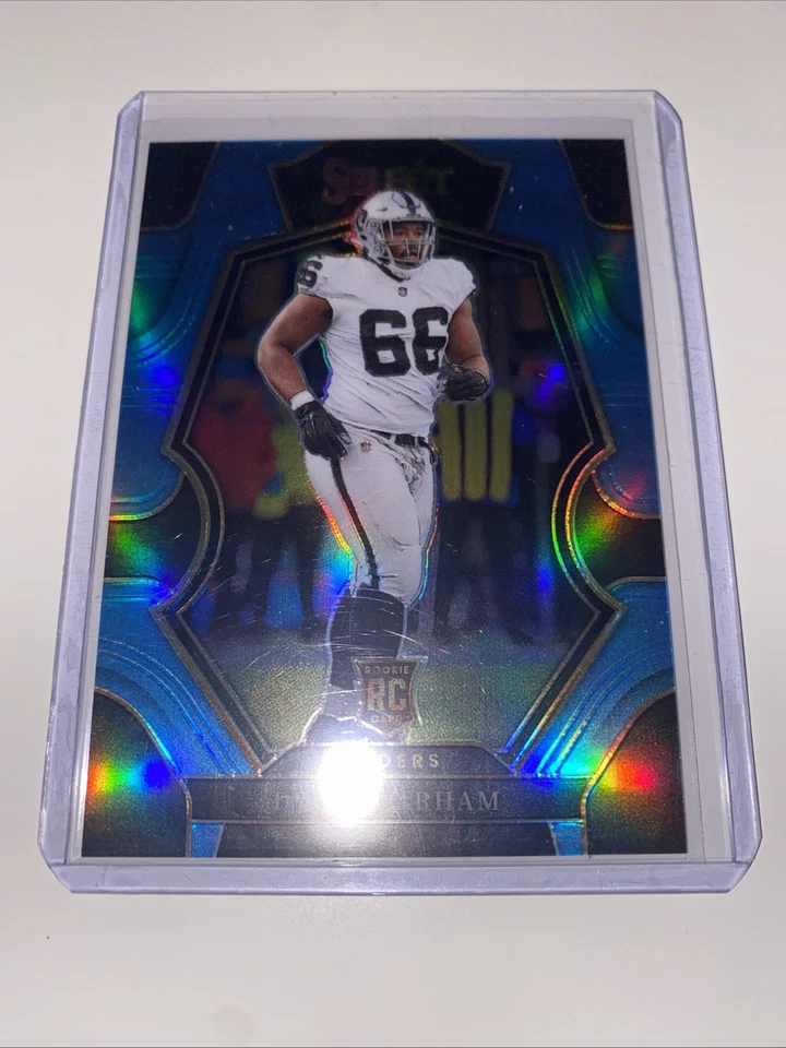 Dylan Parham 2022 Panini Select Premier Light Blue Prizm /99 Raiders RC - Image 1 of 1