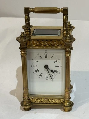 Very Pretty Antique  Carriage Clock In Good Working Order - Image 1 of 4