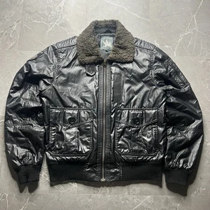 I Spiewak And Sons Bomber Flight Fur Collar Military Style Jacket Size Medium - Picture 1 of 8