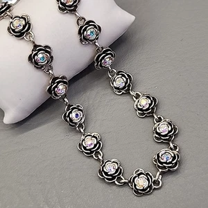 Collar Premier Designs Estrás Rosa AB Vinculado Tono Plata 18" - Imagen 1 de 19