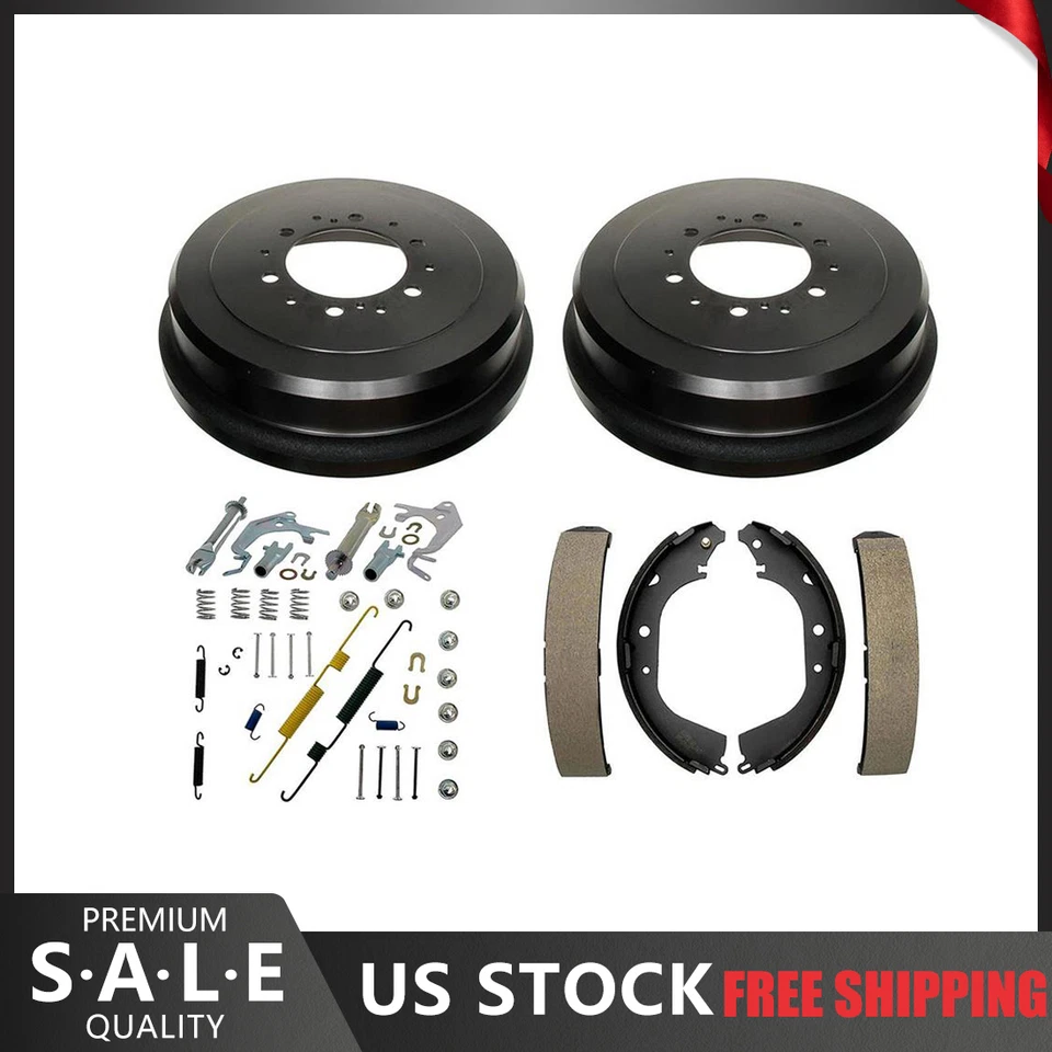 Kit de herrajes de tambores de freno y zapatas de freno trasero para Toyota Tundra 2000-2002 Foto 1 de 4