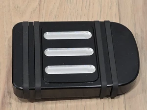 HARLEY DAVIDSON BILLET BLACK LARGE BRAKE PEDAL PAD - Foto 1 di 5