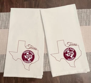 Texas A&M Aggies Kitchen Towel Tea Towel Cotton Flour Sack Size 28x28 - Picture 1 of 1