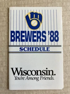 Milwaukee Brewers 1988 MLB Pocket Schedule. Great Condition - Picture 1 of 4
