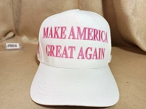 Nie getragene offizielle MAGA Mütze von Cali Fame. 45-47 weiß/rosa Trump 2024 #804 - Bild 1 von 6