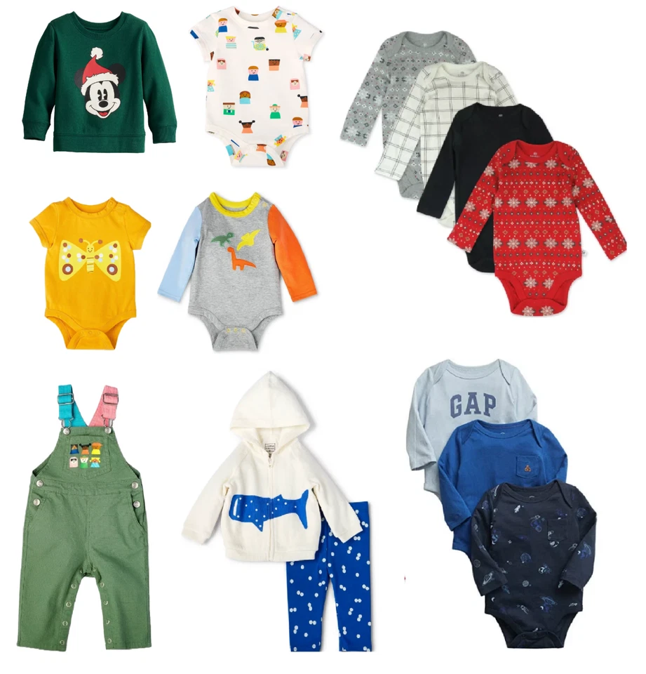 NEW Baby Clothes Sz 3 mo 14 Pc Bundle Lot w/ bodysuits & sweatshirt Gap Honest + - Image 1 of 4
