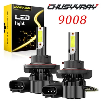 Combo de bombillas blancas de haz alto/bajo para Chevy Spark 2016-2020 H13 9008 LED Foto 1 de 4