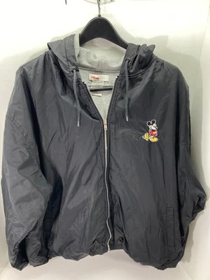 Disney Store Chaqueta Bomber Con Capucha Para Hombres XL Gris Cremallera Completa Cordón Forrado Bolsillos Foto 1 de 4