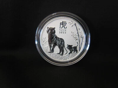 2022 Australia Lunar Series III Year Of The Tiger 2 oz. Silver Capsuled BU Coin - Image 1 of 2