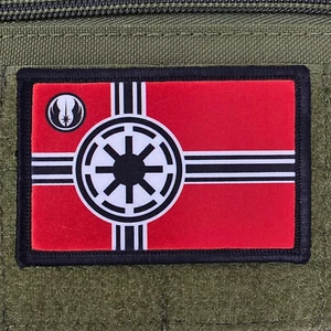 Galactic Empire Patch Moral Tactical Military Army USA Flag Hook & Loop 3x2 - Picture 1 of 8