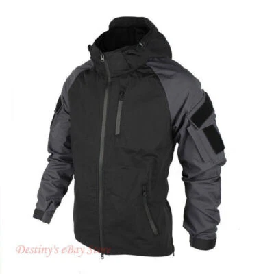 Tactical Hoodie Coat Desert Camouflage Multifunctional Military Jacket Mens Top - Image 1 of 4