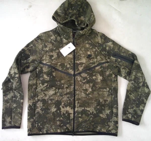 Nike Tech Windrunner Fleece Hoodie HV5055 276 man camo jacket L Brand New $145 - Picture 1 of 4