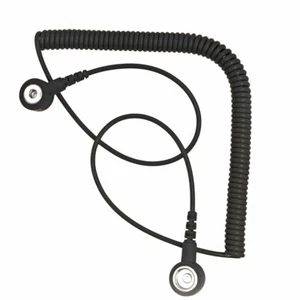ESD Spiralkabel für Armband hochelastisch Personenerdung, schwarz, No. 9-342-2 - Bild 1 von 3