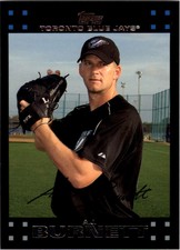 2007 Topps Toronto Blue Jays Baseball Card #334 A.J. Burnett