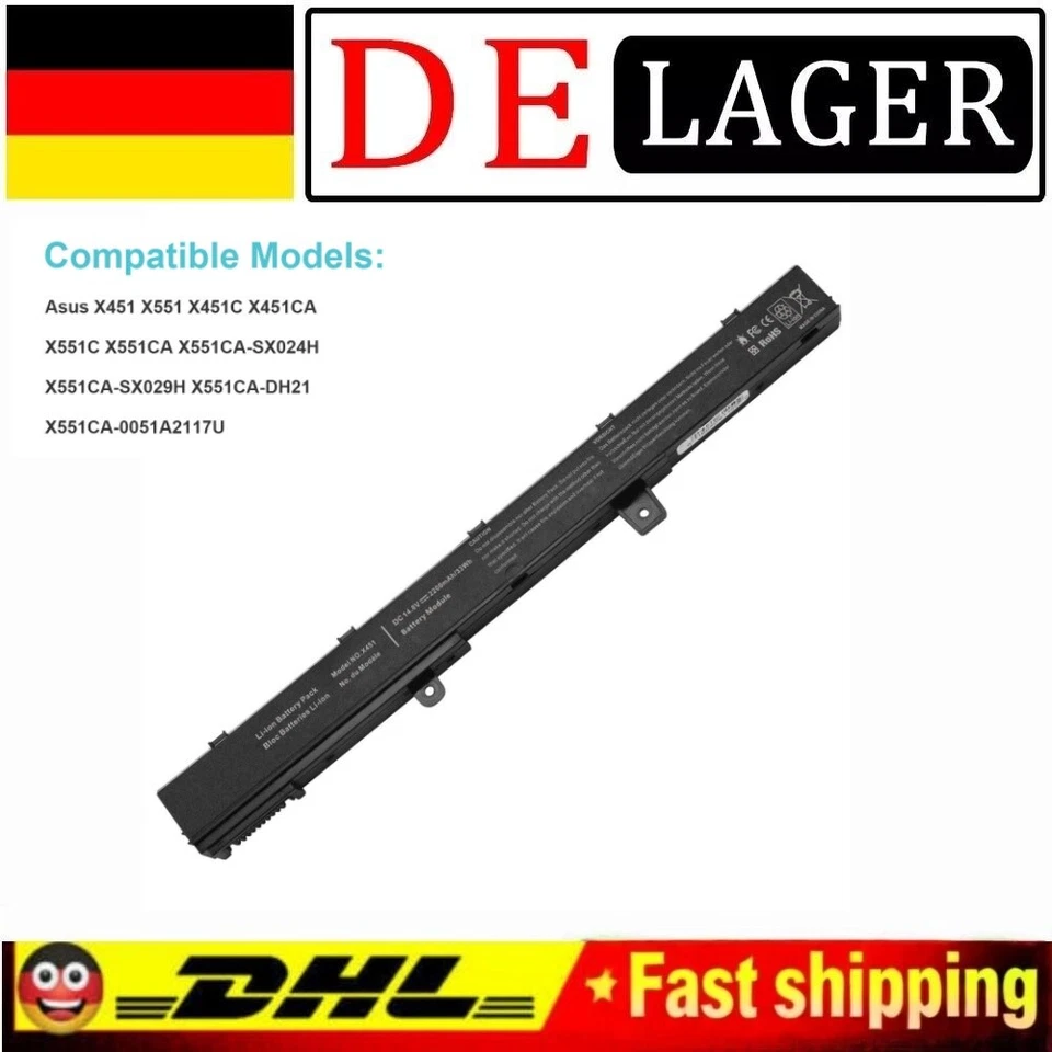 AKKU Für ASUS X451C X451 F451C F551 R512MA R512M R512CA R512C R512 K551LN - Bild 1 von 4