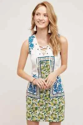 NOVO Vestido Anthropologie Tracy Reese Tybee com Cadarço Floral Tamanho M - Imagem 1 de 4