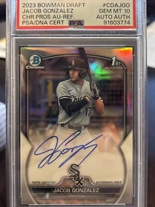 Bowman Draft Jacob Gonzalez 2023 refractor automático/499 PSA 10 GEMA COMO NUEVO 1er Bowman  - Imagen 1 de 3