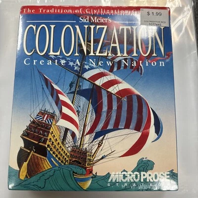 Sid Meier's Colonization Create A New Nation 1994 IBM CD-ROM PC NEW SEALED Rare - Image 1 of 2