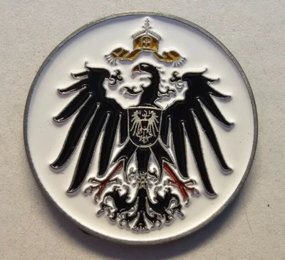 MARKENLOS Pin rund Deutsches Kaiserreich Reichsadler