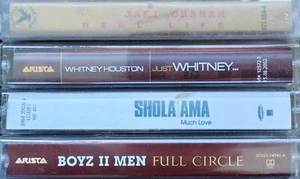 WHITNEY HOUSTON BOYZ II MEN SHOLA AMA JAKI GRAHAM 4 RARE BULGARIAN CASSETTES - Picture 1 of 16