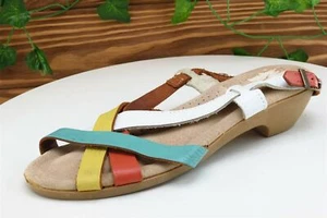 Carriage Court Sport Sz 7 B Brown Strappy Leather Women Sandals - Picture 1 of 7