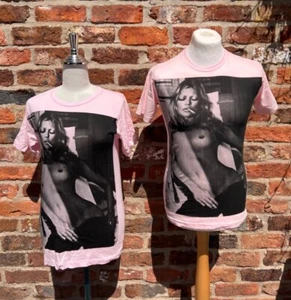 ROSA Kate Moss Topless Jeans Moda Fumar Icono Camiseta Delgada Unisex Mediana - Imagen 1 de 4