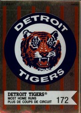 1991 Panini Canadian Top 15 Baseball Card #123 Detroit Tigers/Most Home Runs