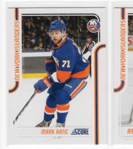 Mark Katic 11-12 Panini Score Hockey Base Common #302 New York Islanders