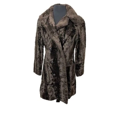 Abrigo Vintage Betty Rose Años 70 Chocolate Imitación Piel Talla Mediana 1902 Foto 1 de 4