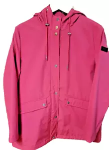 DKNY Regenjacke mit Kapuze Größe L PINK NEU mit Etikett - Bild 1 von 14