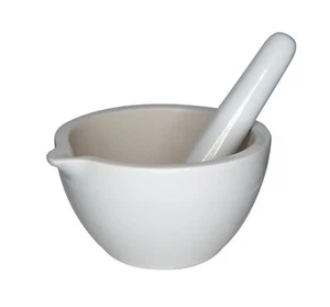 Porcelain Mortar and Pestle, 160mm Opening and 500ml Capacity. - Picture 1 of 3