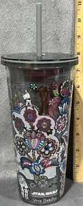 RARE Vera Bradley Star Wars Far Away Double Wall Tumbler Cup Straw Collectible - Picture 1 of 19
