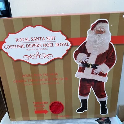 Royal Santa Claus Suit Christmas Halloween Adult Costume Size 3X - NEW! - Image 1 of 4