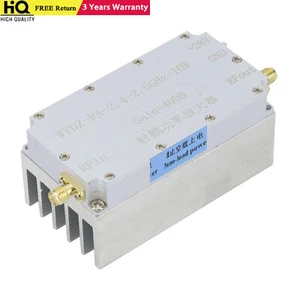 WYDZ-PA-2.4-2.5GHz-10W RF Power Amplifier with Heat Sink 40dB Gain 10W Output #S - Picture 1 of 6