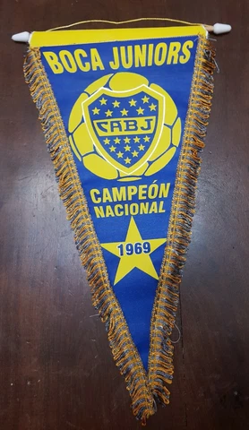 rare Pennant BOCA JUNIORS 1969 Argentina Soccer Champion FOOTBALL Cover