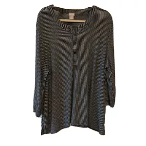 Chicos tunica top donna XXL multicolore righe boho look a strati blusa elasticizzata - Foto 1 di 6