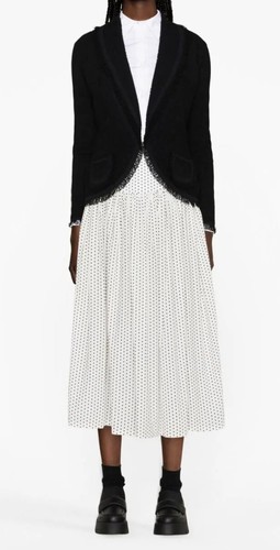 CHRISTIAN DIOR Giacca Tessuto Miscela Lana 10 Nero Strutturati Bordi Sfilacciati 1997 1998