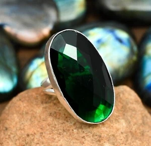 Chrome Diopside 925 Sterling Silver Gemstone Handmade Amazing Gift Jewelry Ring - Picture 1 of 4