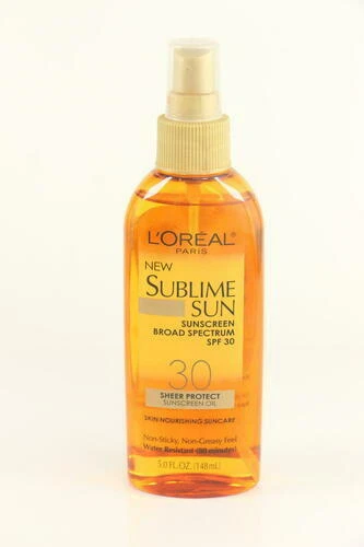 2 PACK L'Oreal Paris Sublime Sun Sheer Protect FPS 30 spray de aceite, 5 oz U59 Foto 1 de 1
