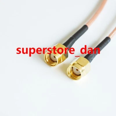 RPSMA Male To RPSMA Male Plug Connector Crimp lot Jumper Pigtail FPV RG316 Cable - Image 1 of 4
