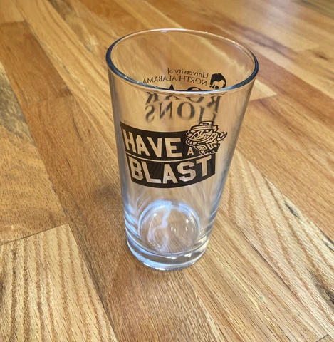 Rocket City Trash Pandas Baseball Glass Cup UNA Lions Huntsville Alabama Cover