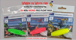 3x 40lb MONO Leader Fish finder Peg Float surf rigs - Picture 1 of 20