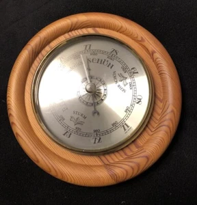 DANCLOCK Danish Teak Barometer mit Germany Text Ca 25 cm - Bild 1 von 2
