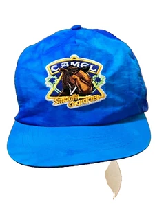 Joe Camel Cigarrillos Suave Personaje Tinte Corbata Logotipo Grande Azul Snapback Sombrero De Colección - Imagen 1 de 5