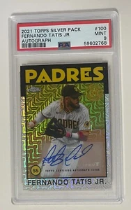 2021 Topps Silver Pack FERNANDO TATIS JR. Auto /99 PSA 9 MINT - Picture 1 of 2